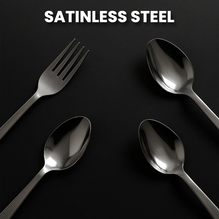 Stainless Steel Cutlery Set With Elegant Storage Stand (24 Pc) - Trendex