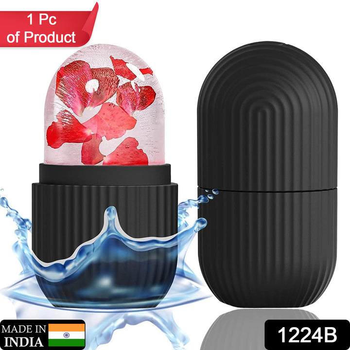 1224b Face Ice Roller  Ice Roller For Face  Ice Roller For Face Massager  Face Ice Treatment Reduce Face Swelling And Under Eye Puffiness (Black) - Trendex