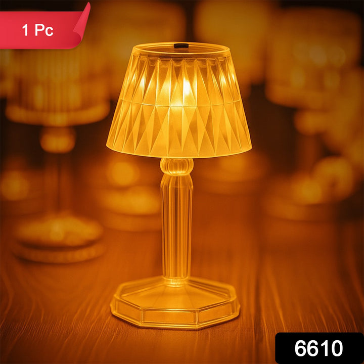 6610 2in1 Transparent Mini Crystal Table Lamp With Reflection Light - Trendex