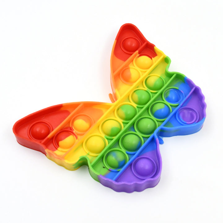 17638 Pop Fidget Toy Push Pop Bubble Fidget Sensory Toy For Kids And Adults Fidget Popper Stress Reliever Sensory Fidget Poppers (Butterfly  Car Shape  1 Pc) - Trendex
