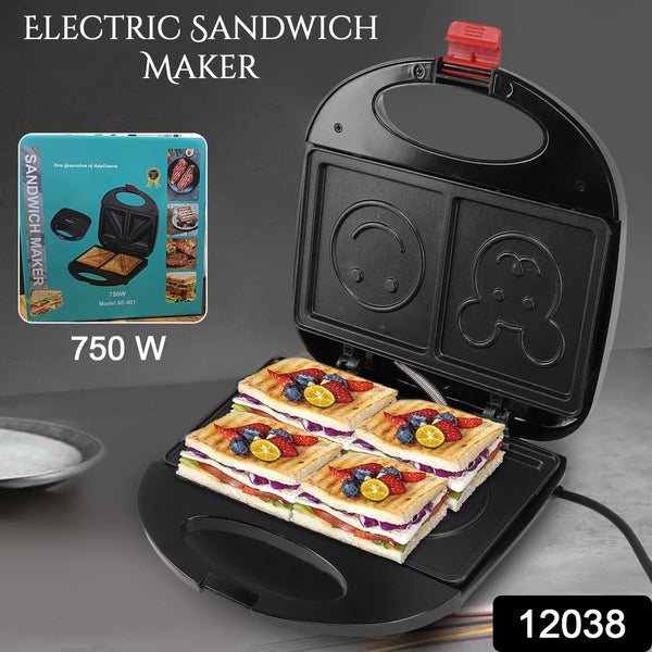 Double Sided Heating 750w Electric Sandwich Maker (1 Pc) - Trendex