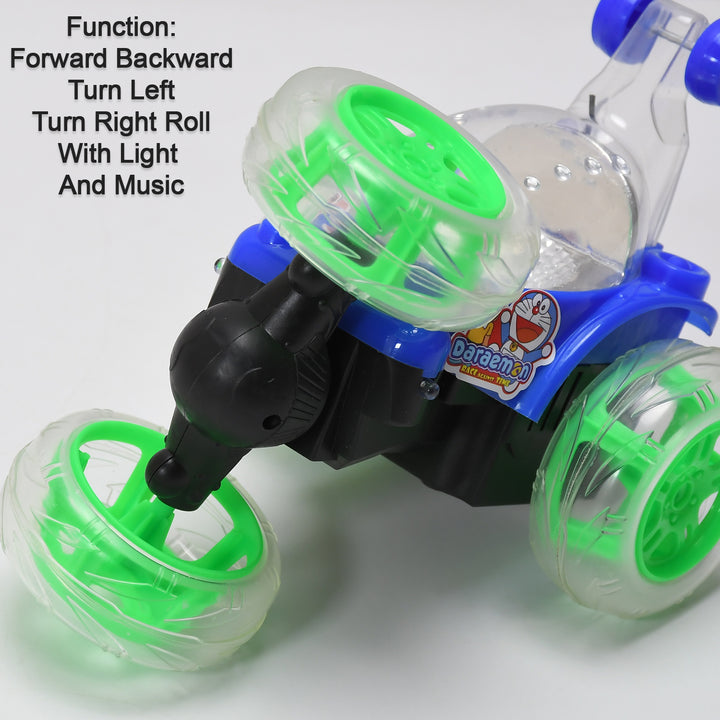 4482 Rechargeable 360 Degree Stunt Rolling Remote Control Car With Colourful 3d Lights And Music For Kids - Trendex