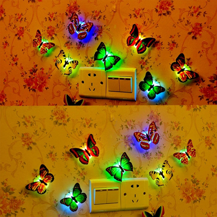 6278 The Butterfly 3d Night Lamp Comes With 3d Illusion Design Suitable For Drawing Room Lobby. - Trendex