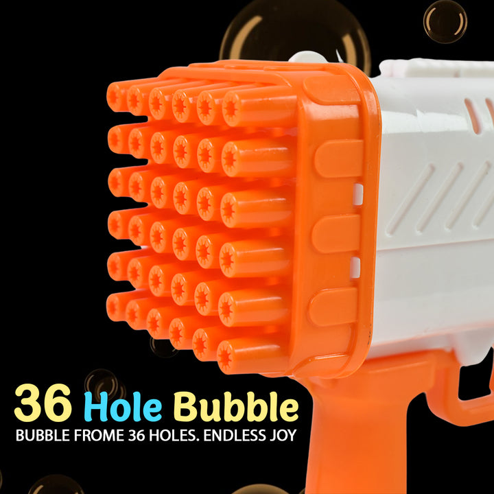 36 Holes Big Rechargeable Powerful Machine Bubble Gun Toys (1 Set) - Trendex