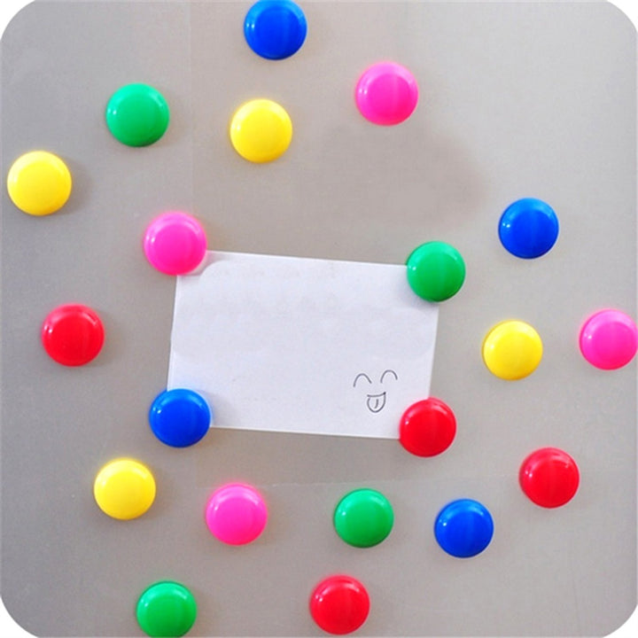 4676 Colorful Board Magnets Circular Plastic Buttons - Trendex