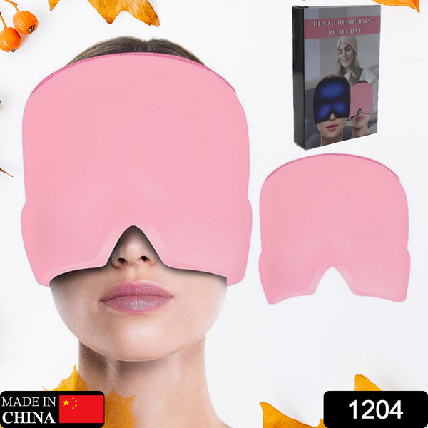 1204 Headache Relief Hat Migraine Cap Wearable Migraine Mask Ice Head Wrap For Tension Headache Puffy Eyes Sinus Headache  Stress Relief - Trendex