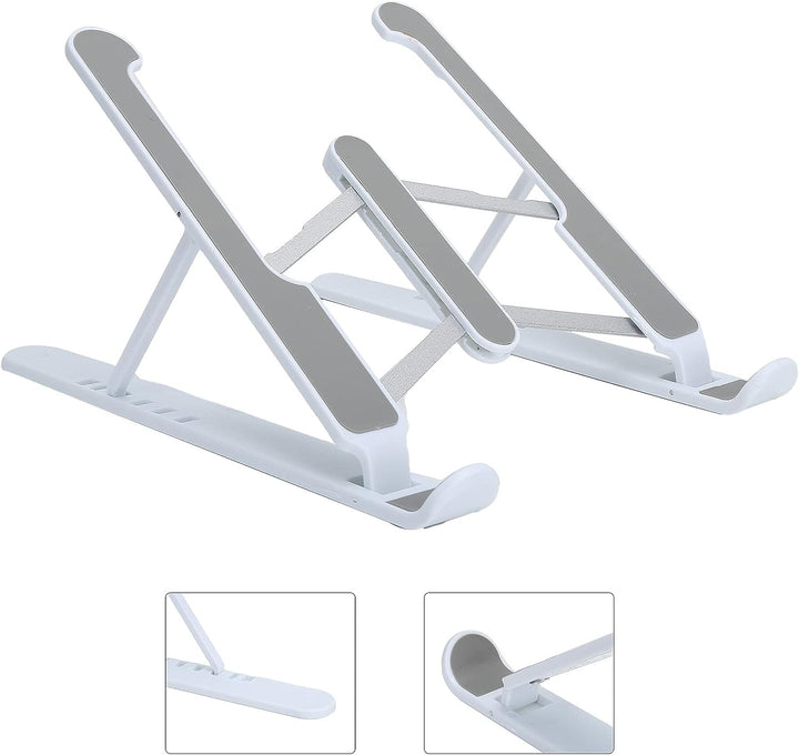 7240 Adjustable Laptop Stand Holder With Built-in Foldable Legs And High Quality Fibre - Trendex