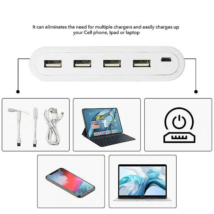12865 4in1 Hub Is Usb For Pen Drive Mouse Keyboards Camera Mobile Tablet Pc Laptop Tv Study Table Charging Extension Hub Portable (1 Pc) - Trendex