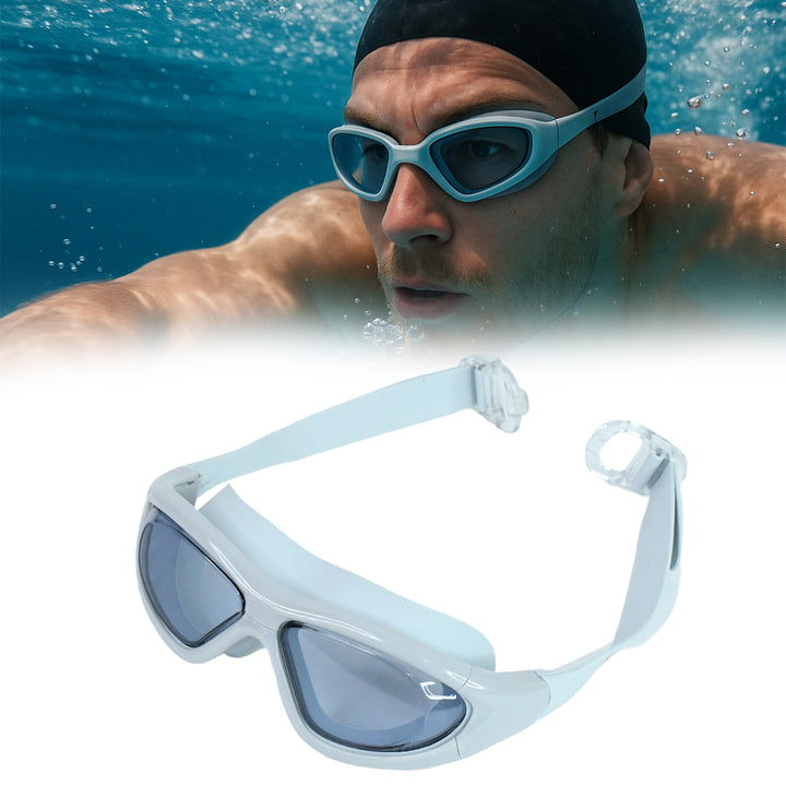 Premium Wide Vision Swimming Goggles With Protective Hard Case (1 Pc) - Trendex