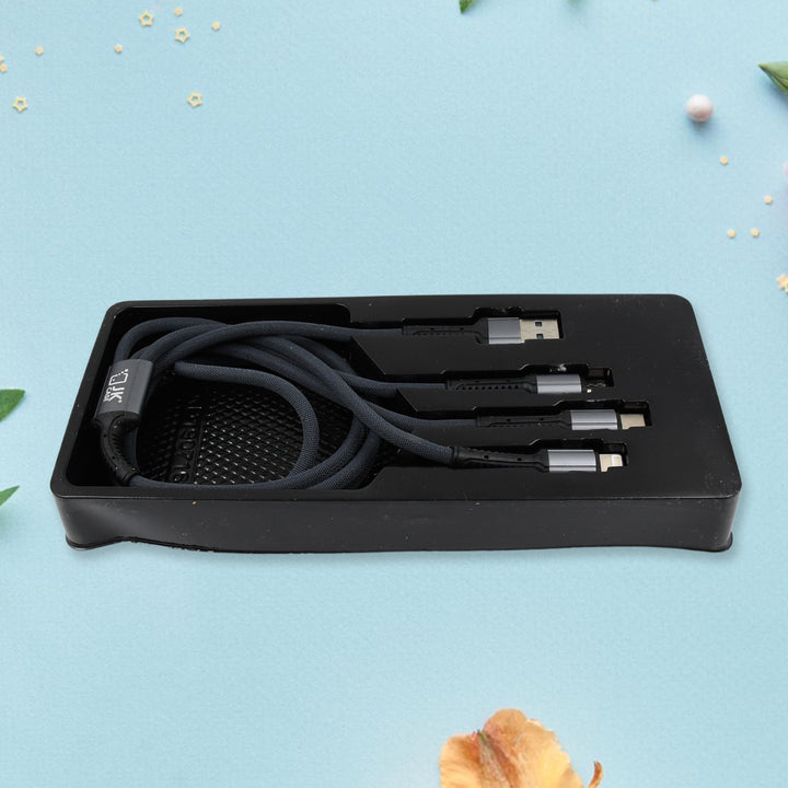 3 In 1 Multi Super Fast Charging Cable (1 Pc  1200 Mm) - Trendex