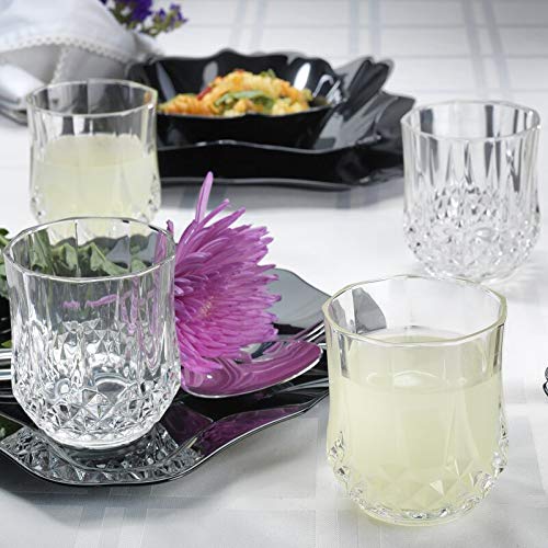 2341 Heavy Unbreakable Stylish Look Fully Transparent Glasses Set 250ml (6pcs) - Trendex