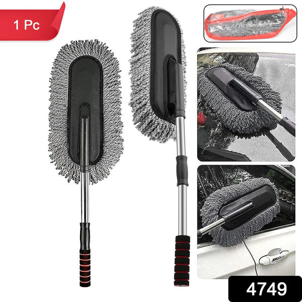 4749 Car Duster Long Retractablesoftnon-sliphandle Multipurpose Microfiber Wash Brush Vehicle Interior And Exterior Cleaning Kit With For Car Boats Or Home - Trendex