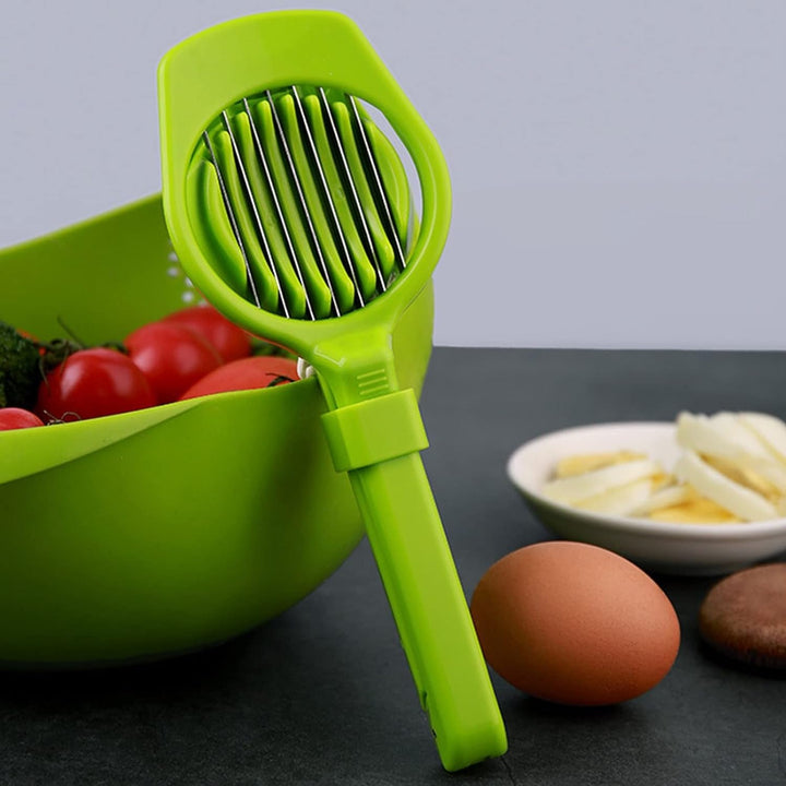 5970 Multipurpose Slicer With Seven Blades Egg Slicers Stainless Slicer Strawberry Tomato Kiwi Fruit Cutter Divider Separator - Trendex