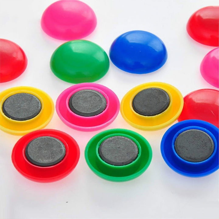 4676 Colorful Board Magnets Circular Plastic Buttons - Trendex