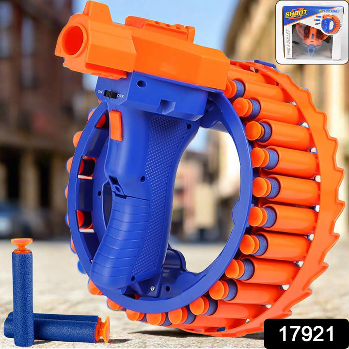 17921 Amazing Toy Gun Electric Gun For Children 28 Soft Bullets For Youth Safety Childrens Electric Hand Ring Wheel Soft Bullet Gun Gift Toys - Trendex