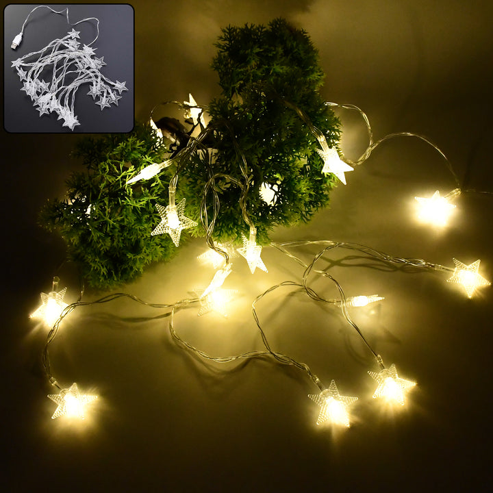Usb Powered 20 Led Decorative Star String Fairy Lights - Trendex
