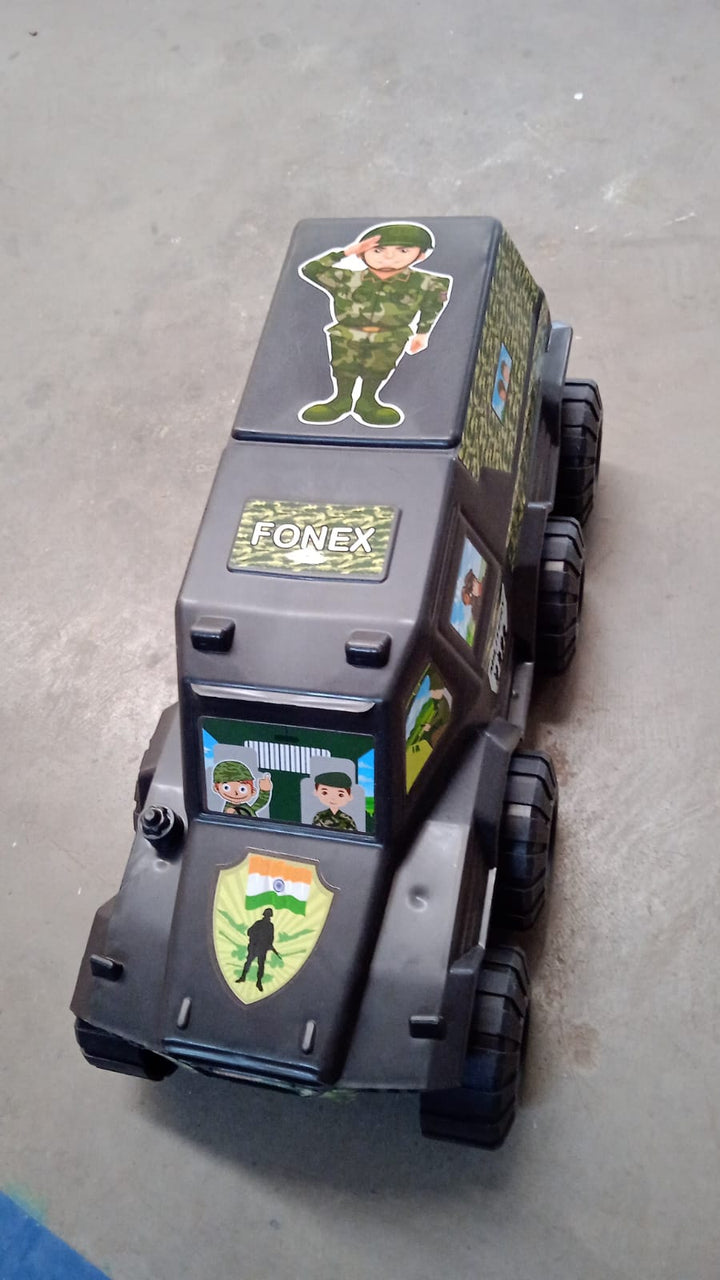 Big Military 8-wheel Plastic Car Toy (1 Pc) - Trendex