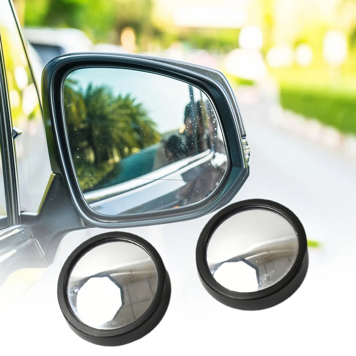 9538 Car Blind Spot Side Mirror Round Hd Glass Blindspot Mirror Convex Rear View Mirrorcar Mirror Accessories Suitable To All Cars Frameless Design (2 Pcs Set) - Trendex