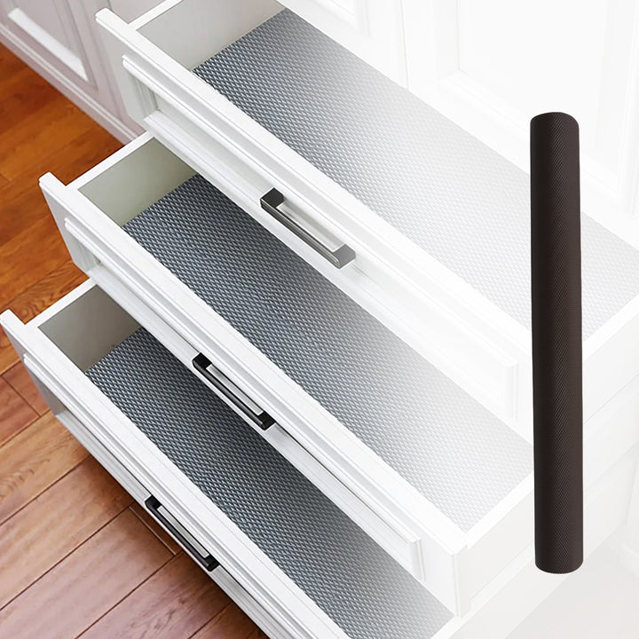 4104 Multipurpose Anti-slip Bathroom Kitchen Cabinet Drawer Shelf Mat Liner Sheets Roll Fridge Mat Table Mat Anti-slip Super Strong Placement Mat For Fridge Bathroom Kitchen Drawer Shelf Liner (45cmx3m) - Trendex