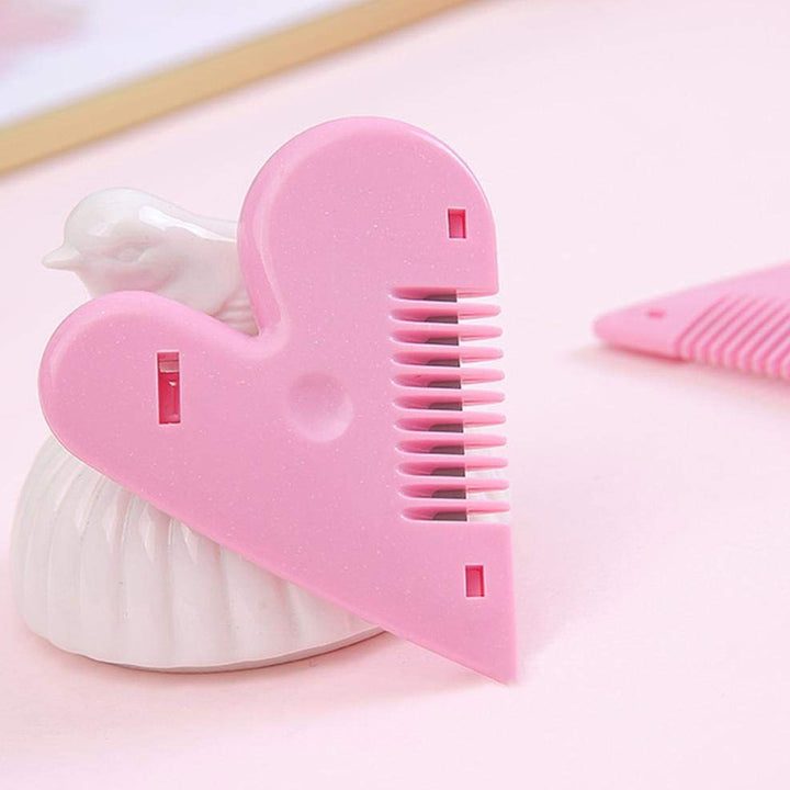 Heart Shape Plastic Hair Cutting Scissors (1 Pc  With Card Packing) - Trendex