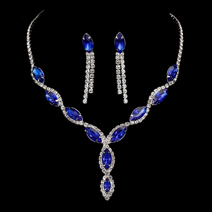 Necklace And Earrings Set Wedding Jewelry Set (1 Set  Mix Color) - Trendex