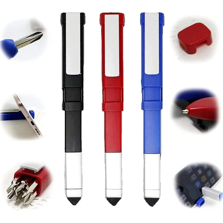 7470 Pen-shaped Phone Holder With Screwdriver Sets Multi-function Pen 4 In 1 Tech Tool Pen Portable Phone Tools With Capacitive Stylus Ball Point Pen Mobile - Trendex