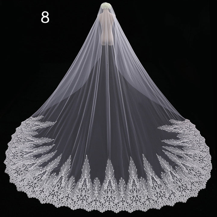 Bride Wedding Master Wedding Veil Long Long Tail - Trendex