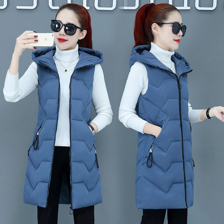 Down Cotton Vest Women's Mid-length Plus Size Coat - Trendex