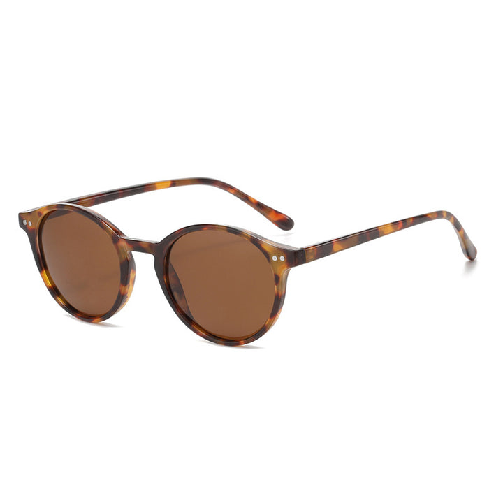 Round Polarized Full Rim Frame Sunglasses - Trendex