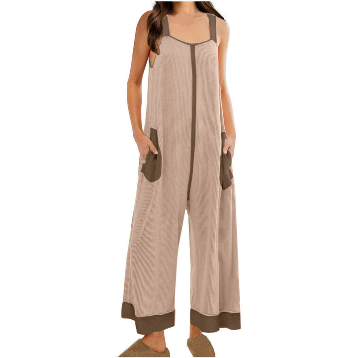 Women's Casual Loose Jumpsuit Sleeveless U-neck One-piece - Trendex