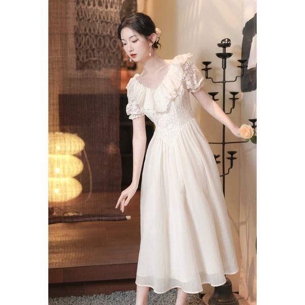 Summer Women's French Court Style Princess On The Run Dress - Trendex
