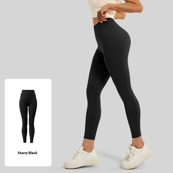 No Embarrassment Line Peach Hip Raise Yoga High Waist Belly Contracting Exercise Nude Feel Leggings - Trendex