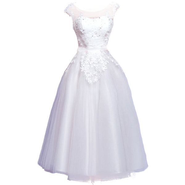 White Short Birthday Light Luxury Dress - Trendex