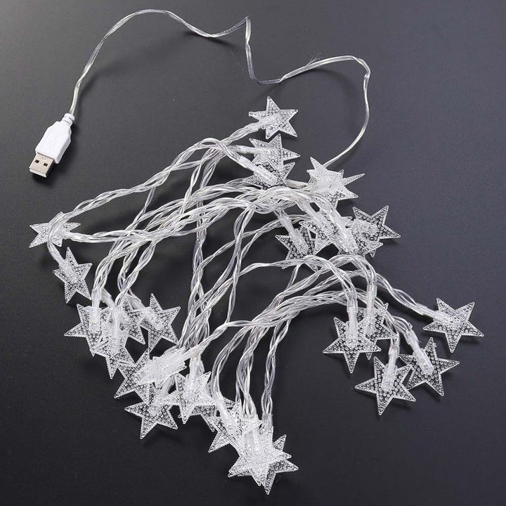 Usb Powered 20 Led Decorative Star String Fairy Lights - Trendex