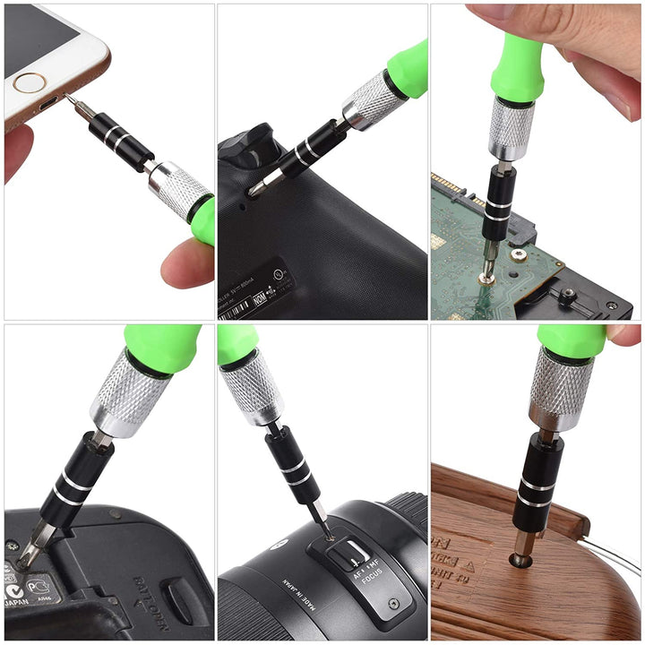 1557 32 In 1 Mini Screwdriver Bits Set With Magnetic Flexible Extension Rod - Trendex