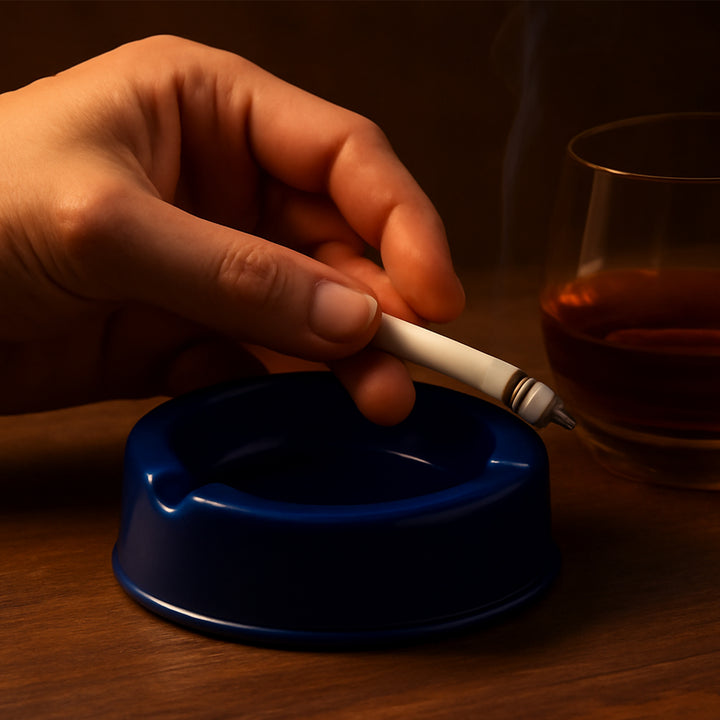 Oblivion Dark Blue Plastic +shtray (1 Pc) - Trendex