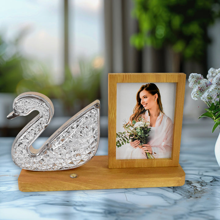 Duck Shape Cystal Led Lamp  Photo Frame Night Lamp  Wedding Gift  Love Couple - Trendex