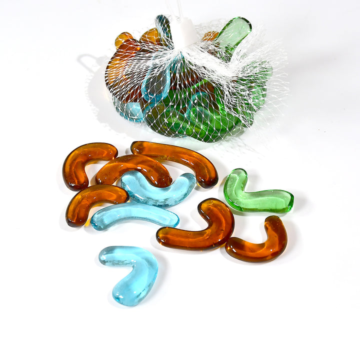 4011 Glass Gem Stone Flat Round Marbles Pebbles For Vase Fillers Attractive Pebbles For Aquarium Fish Tank. - Trendex