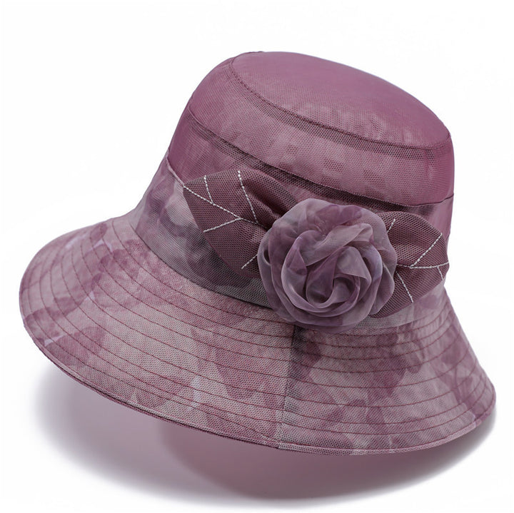Hat Female Summer Ice Silk Sun Hat Middle-aged Mother Sun Protection - Trendex