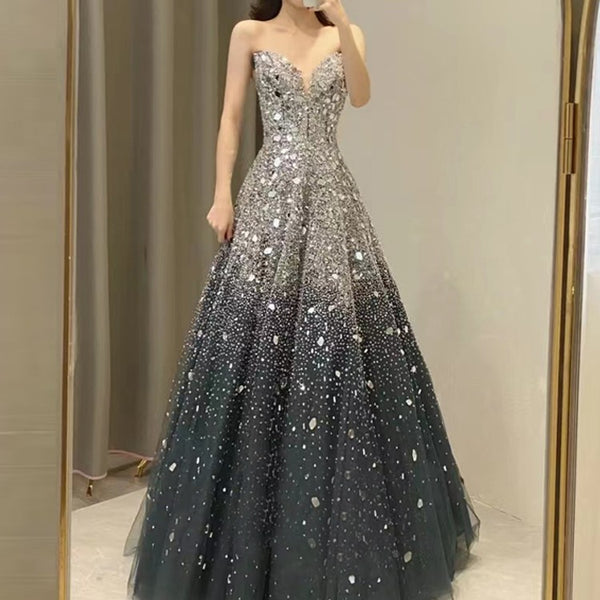 Blue Heavy Industry Wedding Evening Dress - Trendex