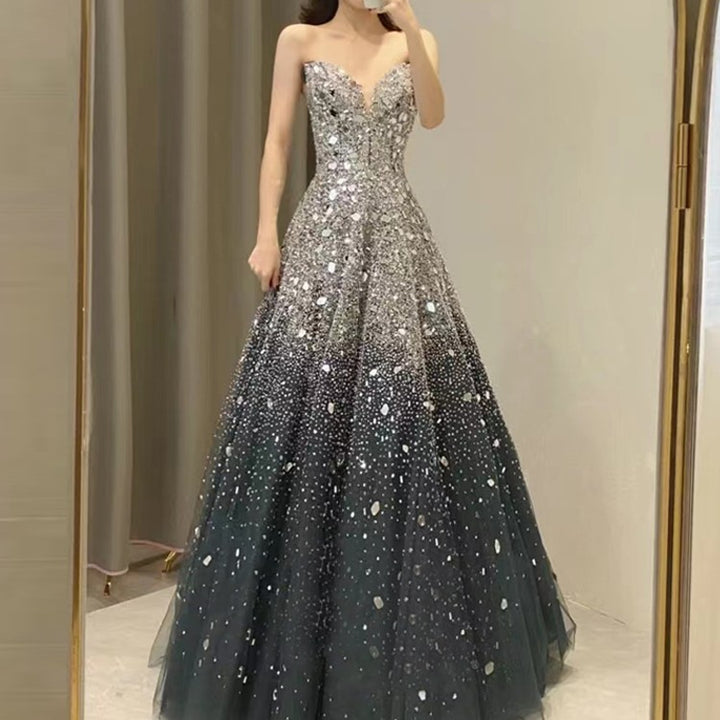 Blue Heavy Industry Wedding Evening Dress - Trendex