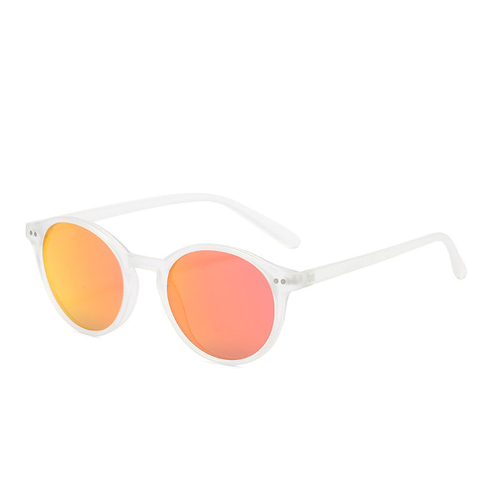 Round Polarized Full Rim Frame Sunglasses - Trendex