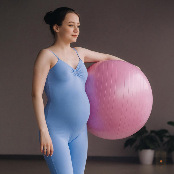 9091 Anti Burst 65 Cm Exercise Ball With Inflation Pump Non-slip Gym Ball For Yoga Pilates Core Training Exercises At Home And Gym- Suitable For Men And Women - Trendex