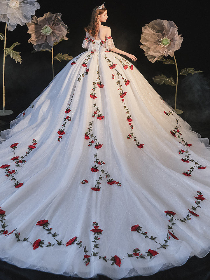 Temperament Bride Bra Trailing Mori Style Wedding Dress - Trendex