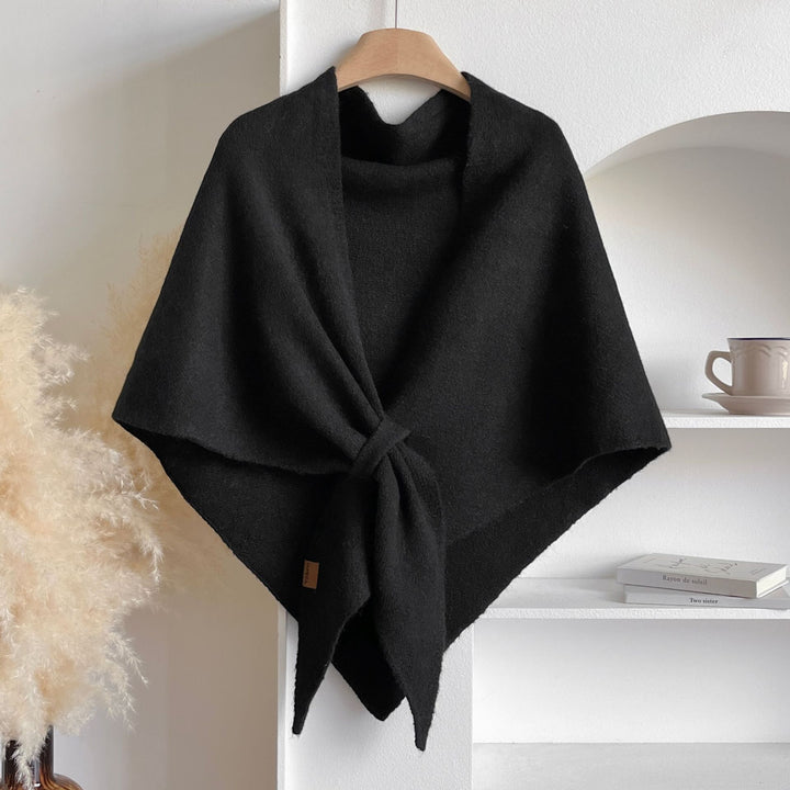 All-matching Triangular Binder Neck Warmer Scarf Pure Color All-matching Bib Shawl - Trendex