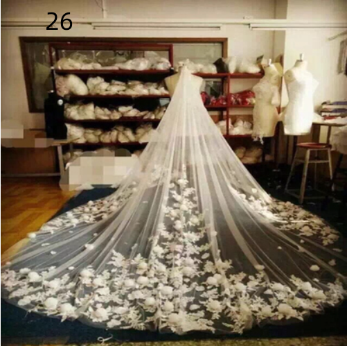 Bridal Wedding Dress Long Tail Luxury Super Fairy Wedding Veil - Trendex