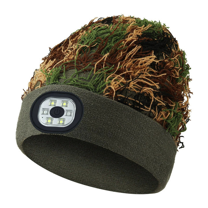 Outdoor Lighting Night Light Fishing Mountaineering Knitted Thickened Woolen Cap - Trendex