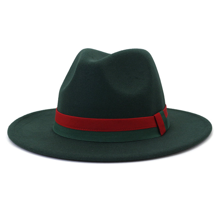 Big Brim British Style Woolen Jazz Top Hat - Trendex