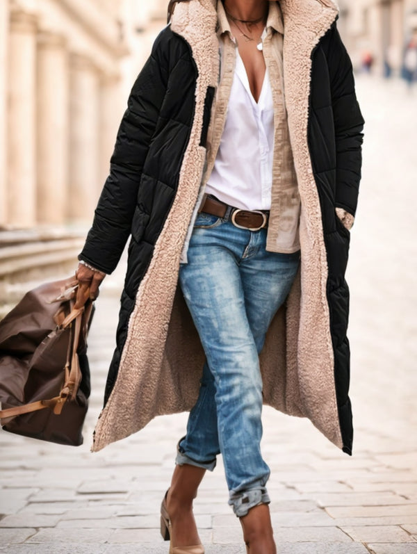 A Plain-colored Cotton-padded Jacket For Ladies - Trendex