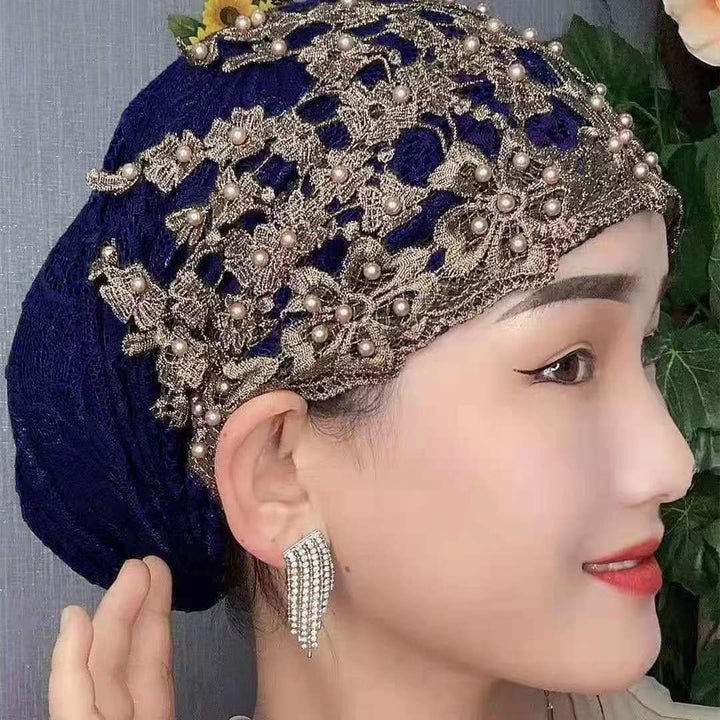 Beaded Cap Scarf Pullover Convenient Toque - Trendex